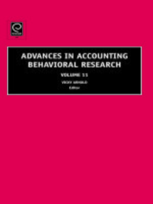 cover image of Advances in Accounting Behavioral Research, Volume 11